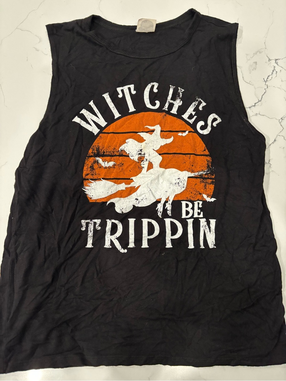 Women’s Black Graphic Tank – Witches Be Trippin'